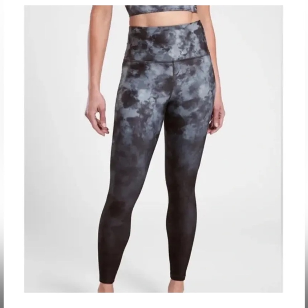 Athleta Elation Printed 7/8 Tight Leggings Ombré Tie Dye Dance All Night, NWOT